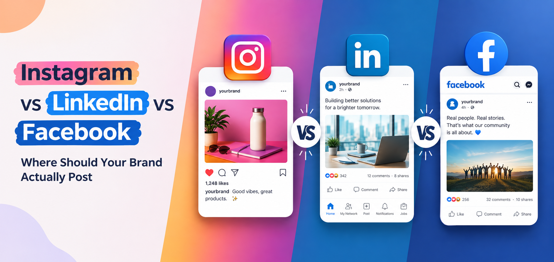 Instagram vs LinkedIn vs Facebook: Where Should Your Brand Actually Post