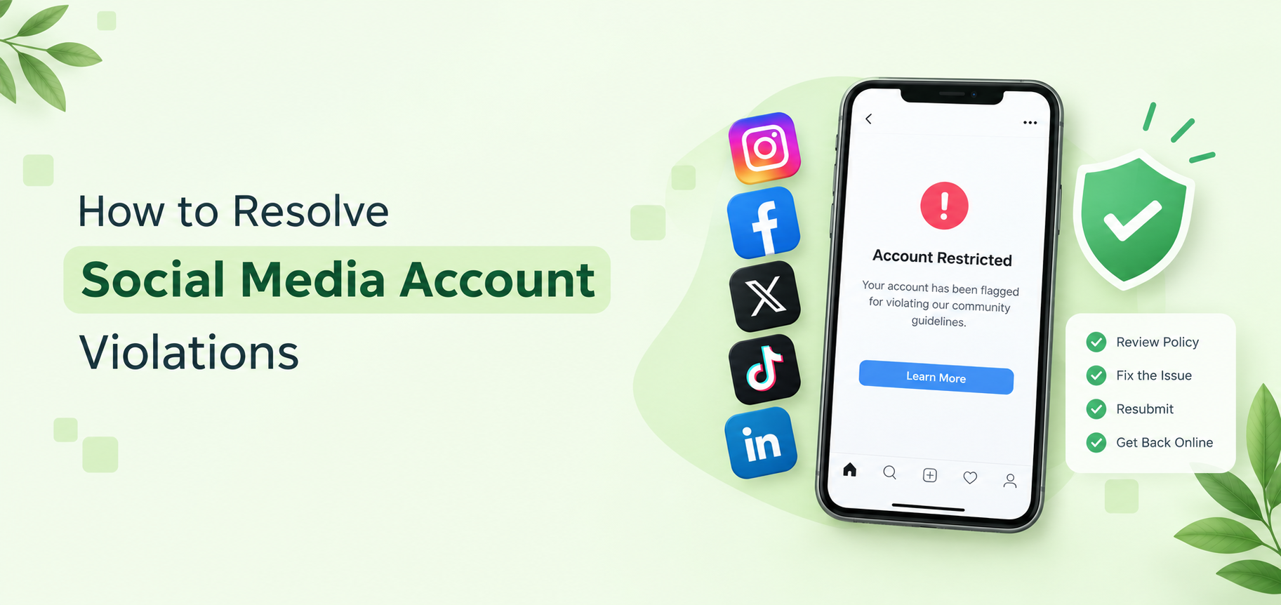 How to Resolve Social Media Account Violations